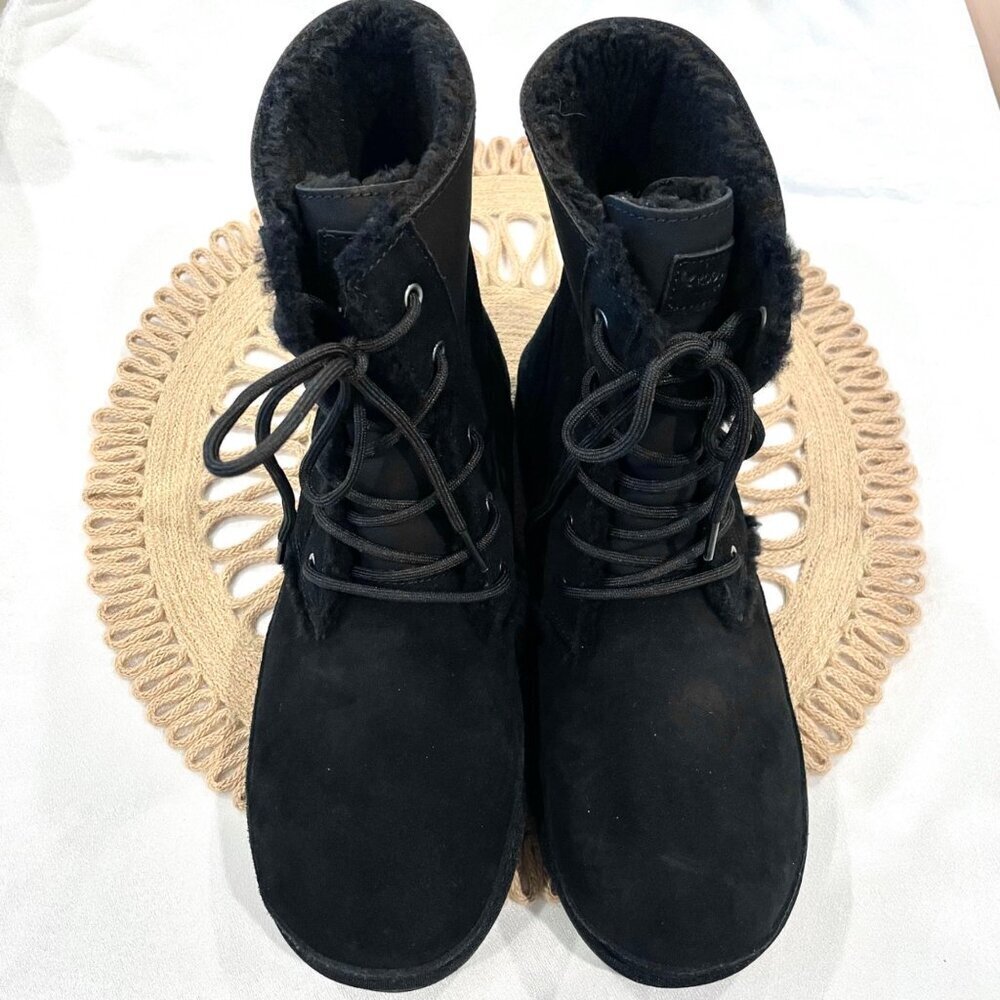 NWOT Koolaburra UGG Black Boot Size 11 Advay Tall Suede Cozy Grunge Winter Ski - Picture 3 of 11